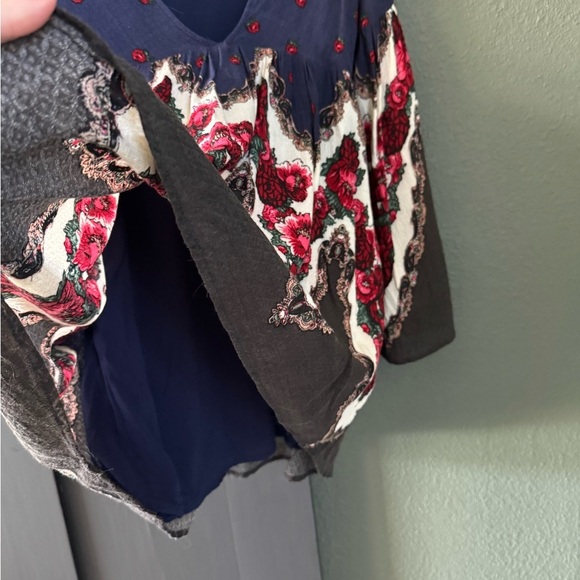 Free People Falling Tapestry Floral Rose Babydoll Dress - Picture 5 of 9